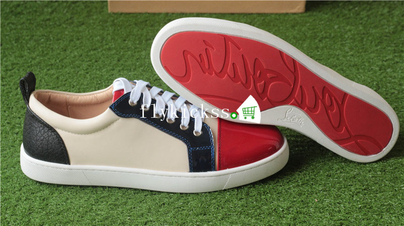Christian louboutin Low Top Sneaker Red Cream Black